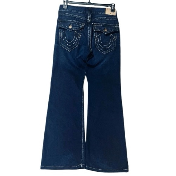 True Religion Billy Bootcut with Flaps Cotton Dark Wash Jeans Sz 30 35”Wx31” - Picture 2 of 11